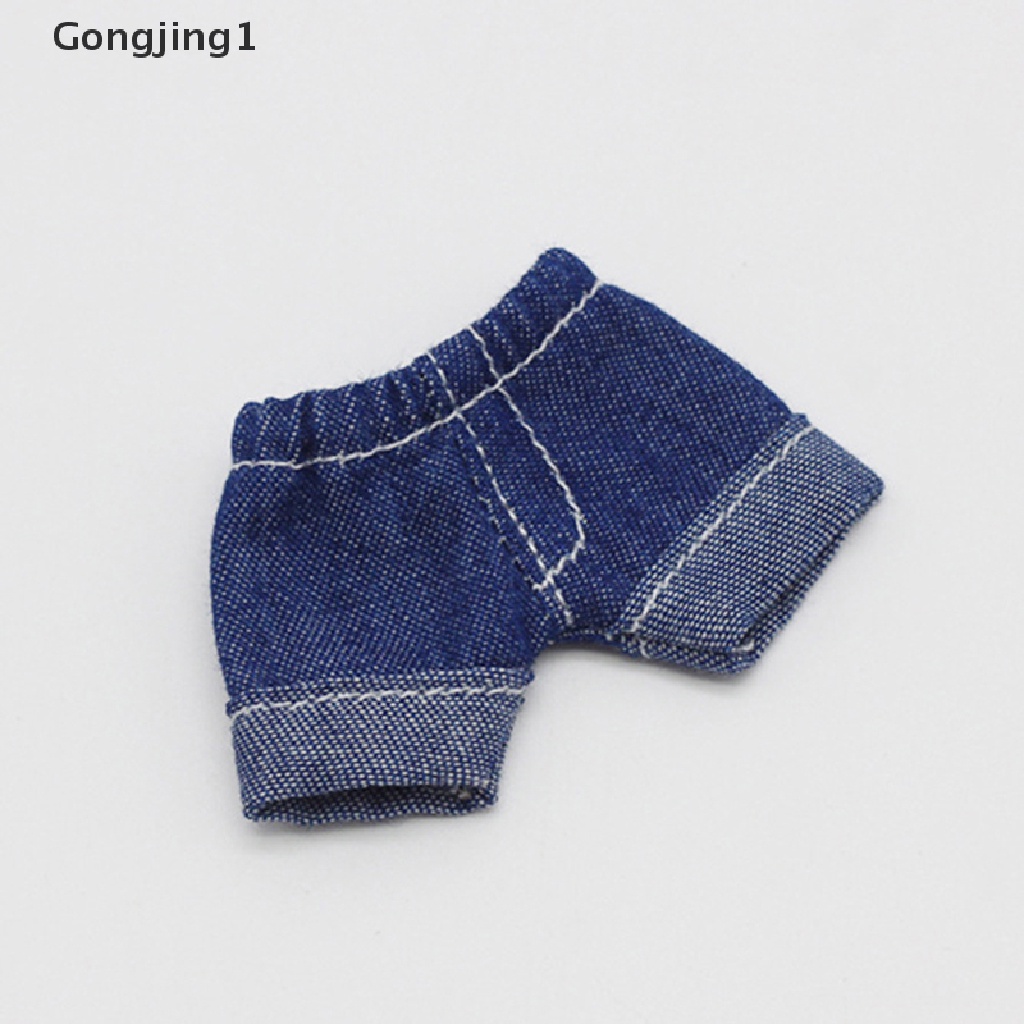 Gongjing Mainan Celana Pendek Jeans Skala 1: 12 Untuk Aksesoris Boneka Ob11