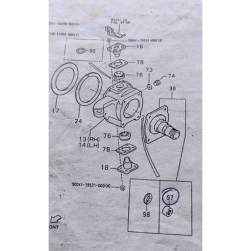 Bearing lahar bambu spindle spindel as depan taft gt hiline f70 f80