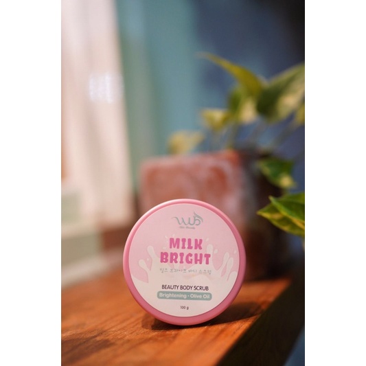 WUB SkinBeauty milk brightening scrub/lulur pemutih tubuh/lulur susu (HALAL & SUDAH BPOM) 100g