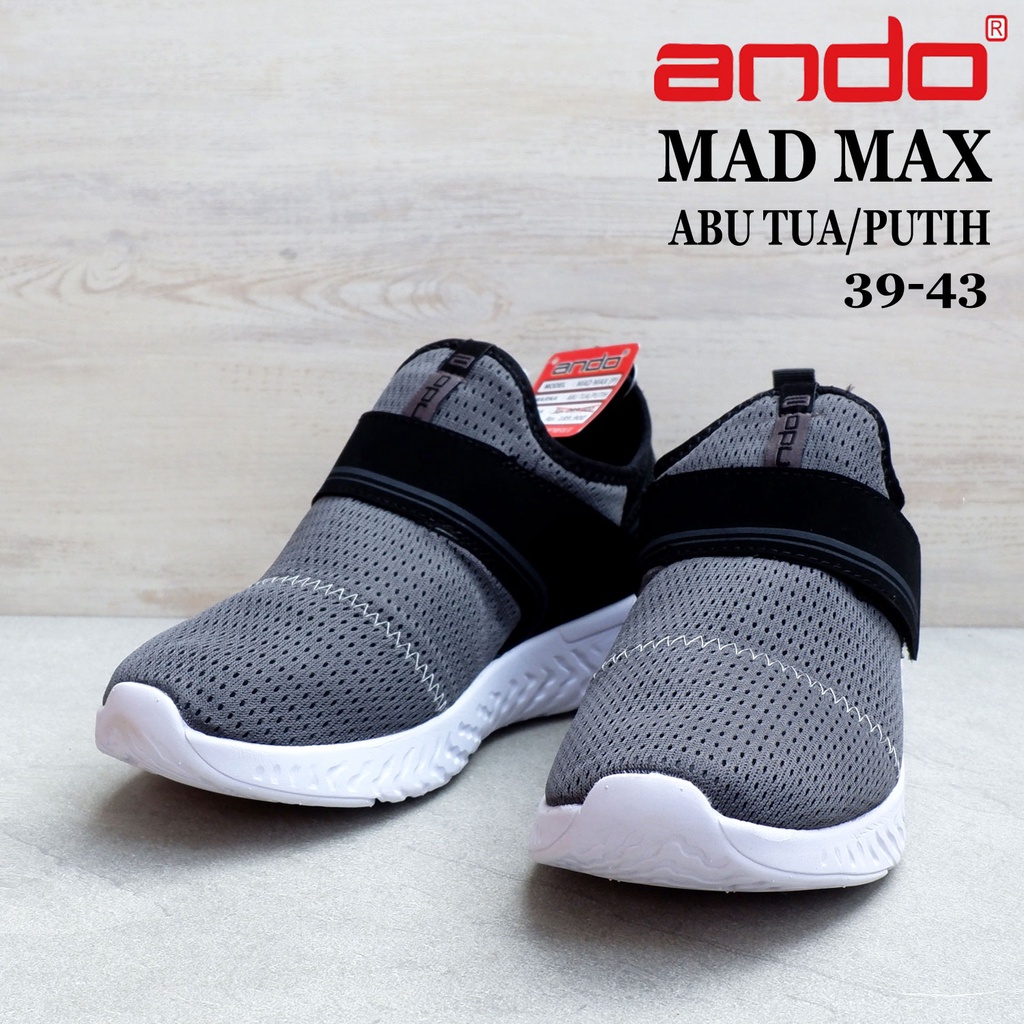 SEPATU PRIA ANDO MAD MAX &amp; CARLO ORIGINAL LIMITED EDITION SLIP TRENDY CASUAL SPORTY ANTI SLIP