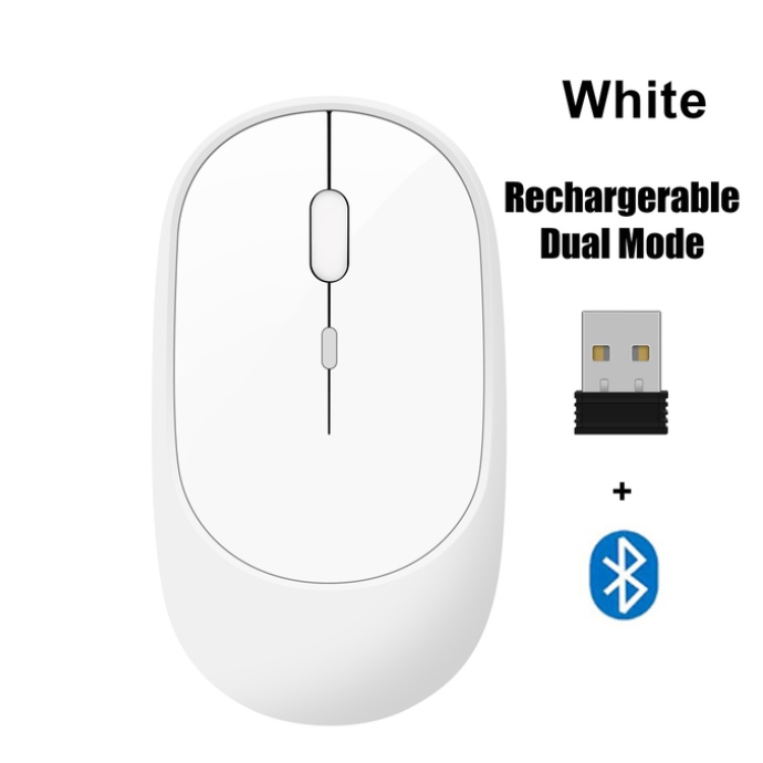 Mouse Wireless Laptop PC Tanpa Kabel/Mouse W2 Nuos 2,4 GHZ Slim Tipis