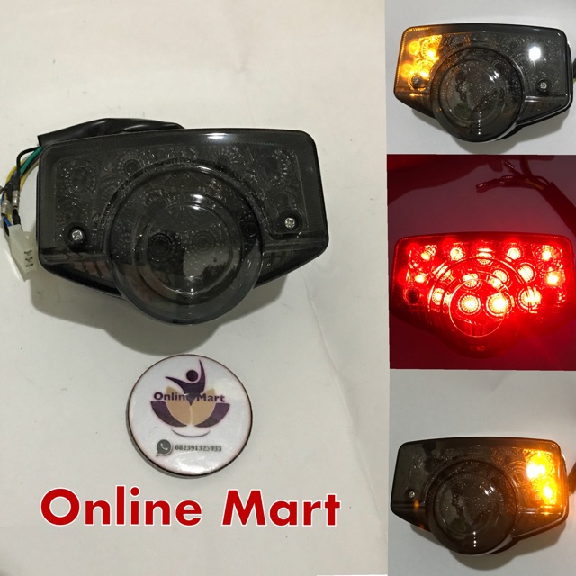 Lampu stop cb 100 led plus sen