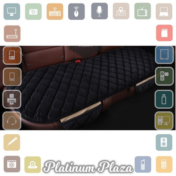Cover Jok Busa Empuk Kursi Belakang Mobil - Black`IQ9HSP-