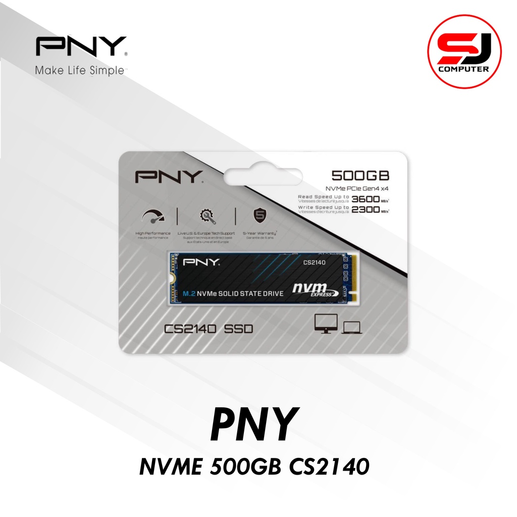 SSD PNY M.2 NVME CS2140 500GB/1TB/2TB PCIe GEN 4 x4 500 GB