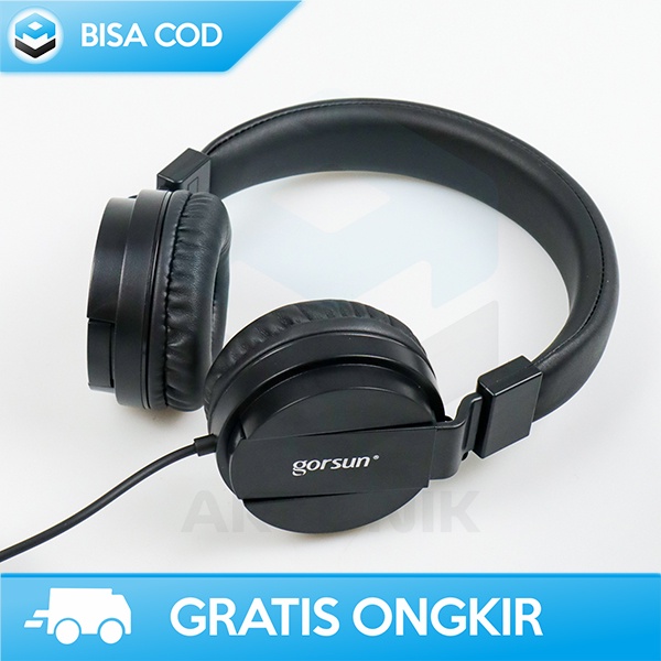 HEADPHONE BANDO HIFI HEADSET SUPER BASS GORSUN KABEL 1,2M GS-778 BLACK