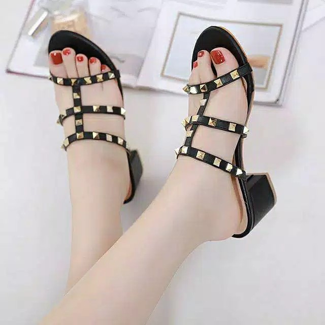 SANDAL HEELS WANITA HAK TAHU--