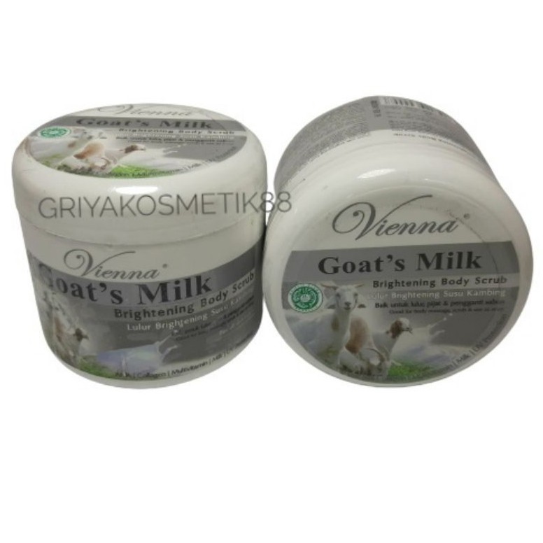 VIENNA BODY SCRUB GOATS MILK BPOM | LULUR SUSU KAMBING 250 GR