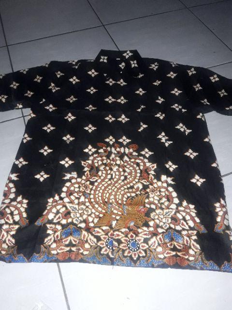 Batik Pria Wanita Lengan Panjang Batik Azmil Hrb026 Motif Keratonan Kode 002 Size M L Xl Xxl Reguler