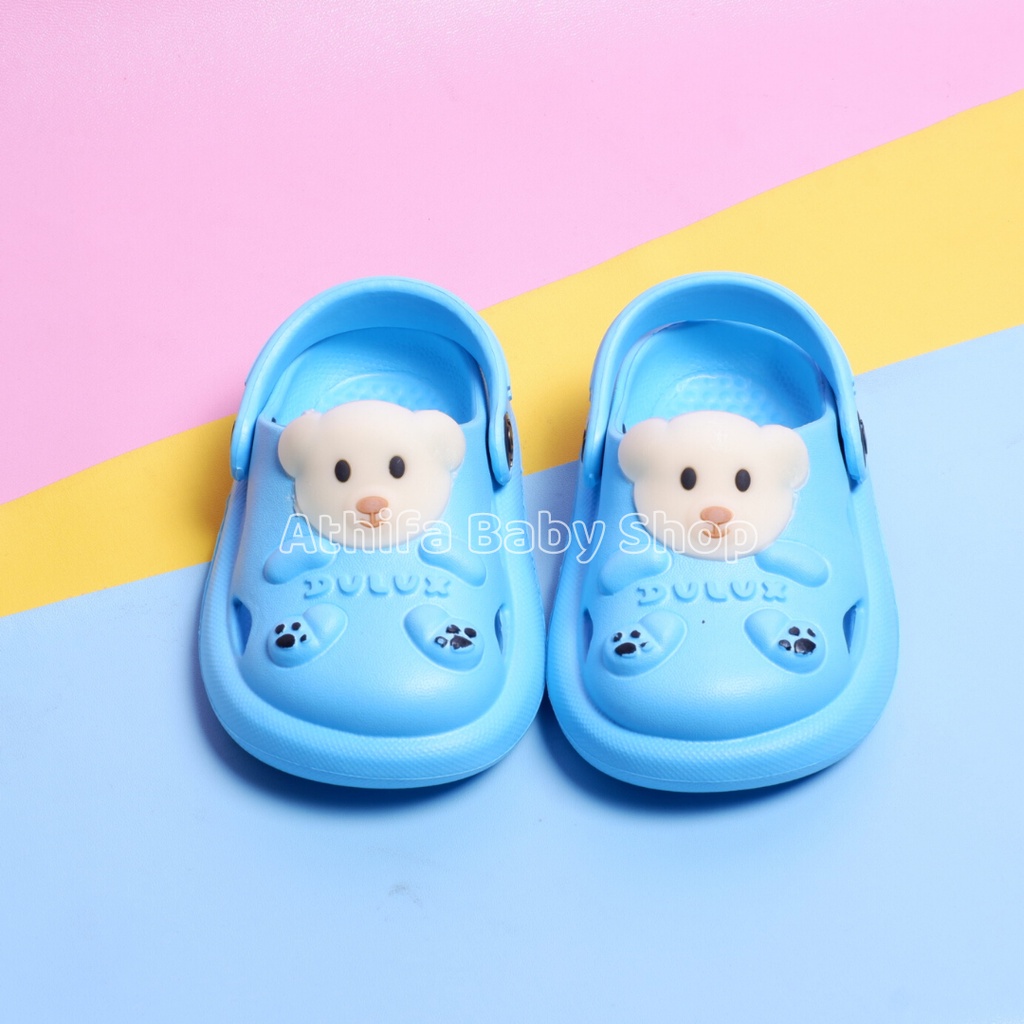 Sepatu Sandal Anak Perempuan Laki Karakter Baby Bear Usia 6 7 8 9 10 11 Bulan 1 2 3 Tahun Size 20-25 Sepatu Sendal Baim Gunung Karet Balita Prewalker Bayi Cowok Cewek -Dulux 378E-