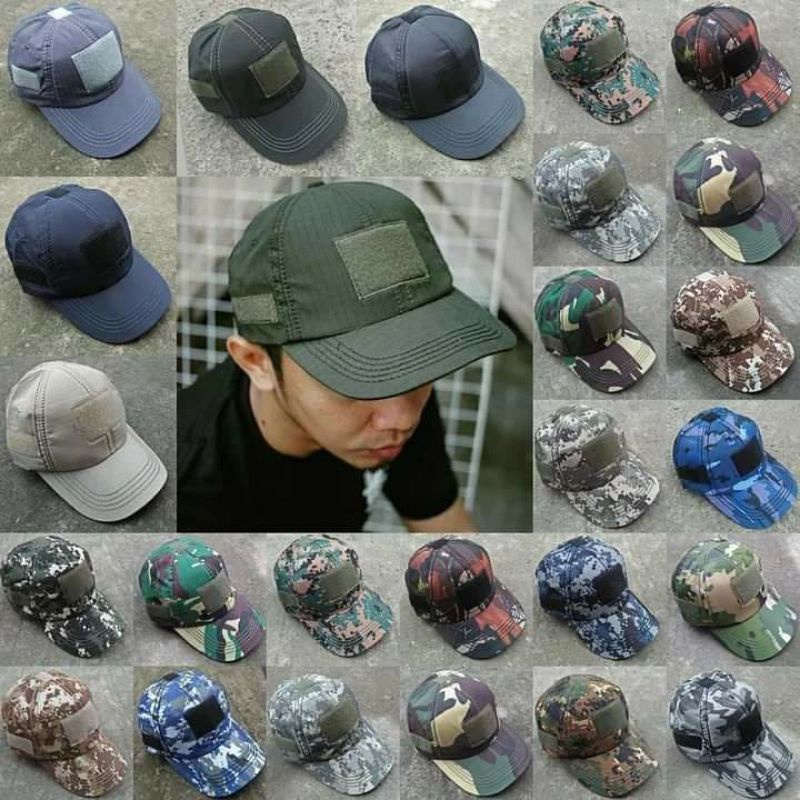 Topi tactical / topi loreng / Topi Velcro | Topi Army | Topi baseballl polos / topi army look Topi Taktikal Tactical