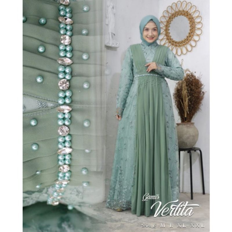 Gamis verlitha//Gamis modern //gamis pesta //gamis lebaran