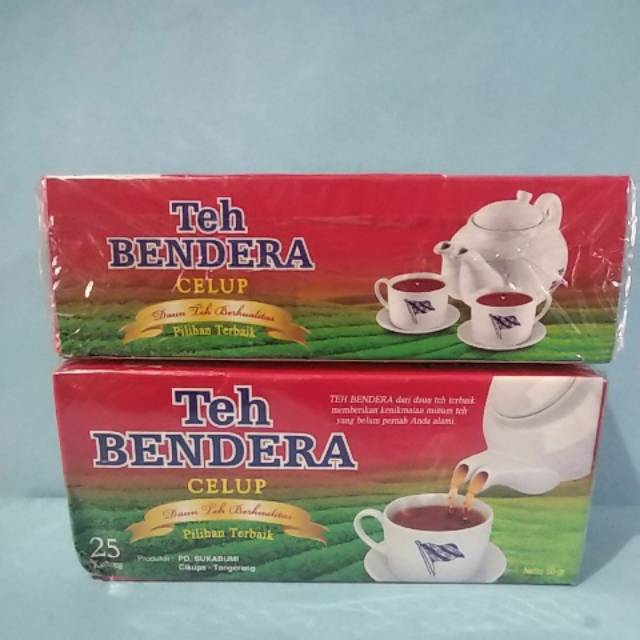 

Teh bendera celup 1 box isi 25 teh