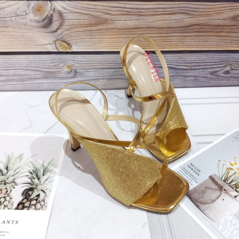 DV 01 Sandal Wanita Sandal heels gliter