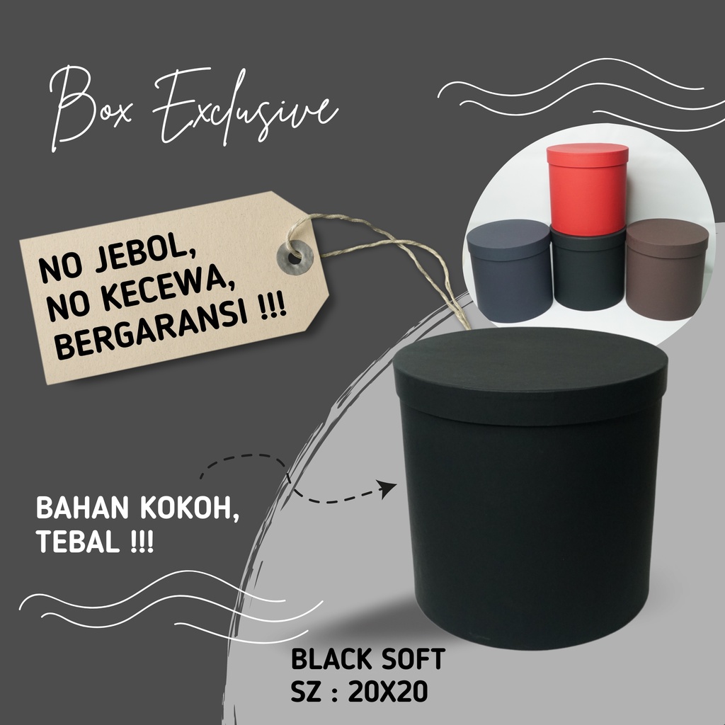 

BLOOM BOX BULAT / GIFT BOX FLOWER / ROUND BOX PREMIUM / BOX BUCKET BALON 20X20 WGCB2B