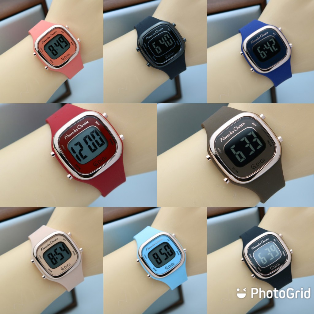Jual JAM TANGAN WANITA ALEXANDRE CHRISTIE AC 9336 AC9336 RUBBER DIGITAL