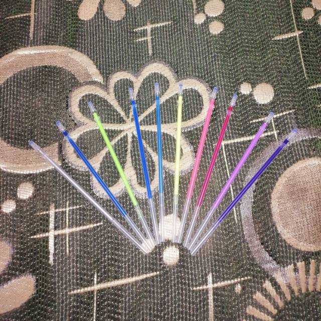 

10 Pcs REFILL GEL INK PULPEN PENA WARNA WARNI METALIK