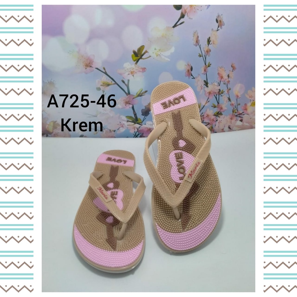 sandal import model flat wanita kasual nyaman dan modis A725-46 UK 37-41