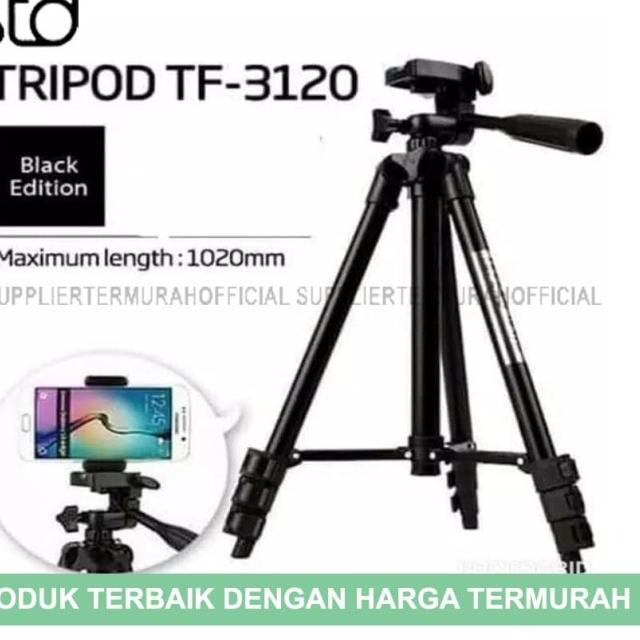 Tripod TF-3120 Black Edition - Tripod Kamera 3120 Free Holder U