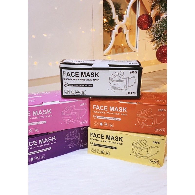 Masker Earloop dan Headloop/hijab 3 ply Disposable Face Mask Sensi Duckbill