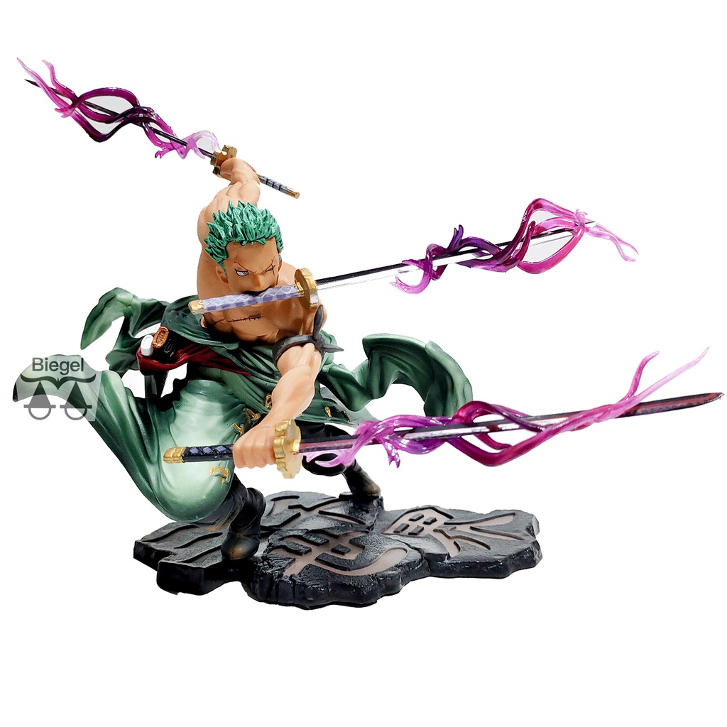 Tokoh Anime Model Anime Sauron Zoro One Piece Three Thousand World Genggam Tiga Pisau Aliran Kelompok Topi Jerami Animasi Luffy Model Dua Dimensi