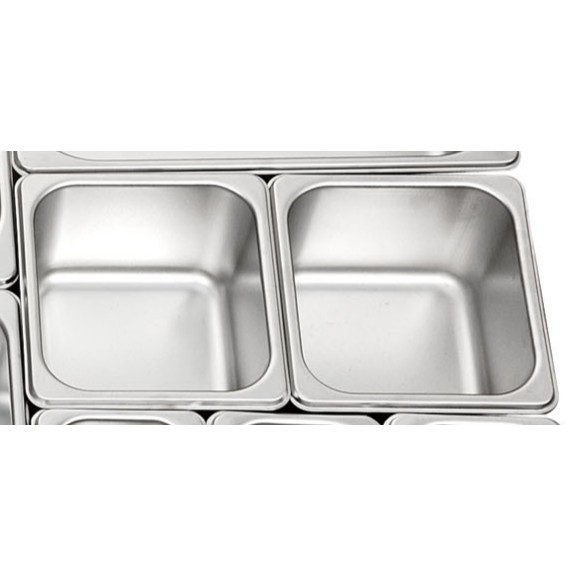 Food pan prasmanan Stainless ukuran 1/6 tinggi 6.5CM / Wadah Stainless