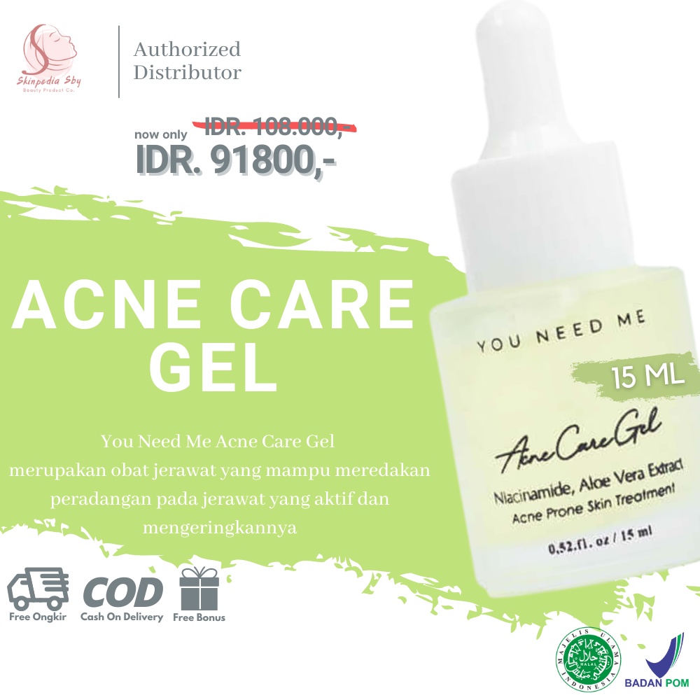 You need me Paket Serum Wajah - Mengatasi Jerawat dan Mencerahkan - (facial wash, toner, serum)