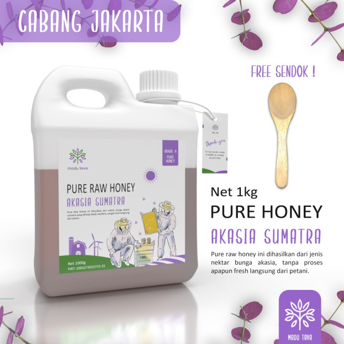 

Madu Murni Asli Tava Nektar Akasia Sumatra 1kg 100% Pure Raw Honey