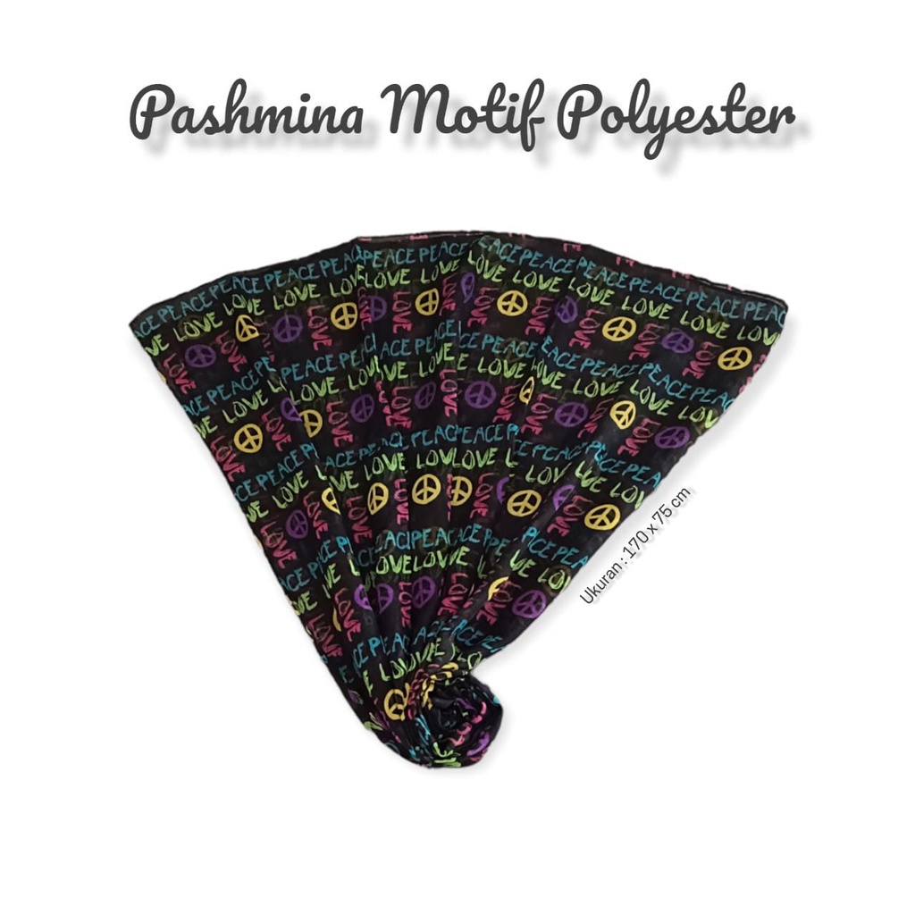 Pashmina Motif/Kerudung Motif scarf 170cm x 65cm