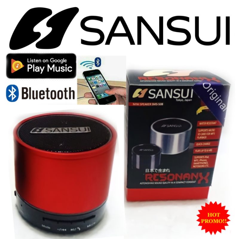 Speaker Mini SANSUI SM 508 Speaker Portable Bluetooth Play Musik Hp