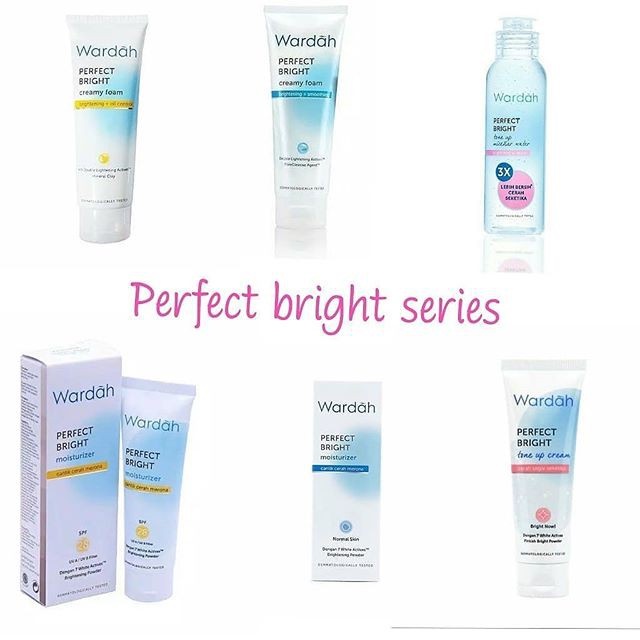 WARDAH Perfect Bright Series | Creamy Foam Moisturizer Tone Up Peel Off Powder Micellar BB