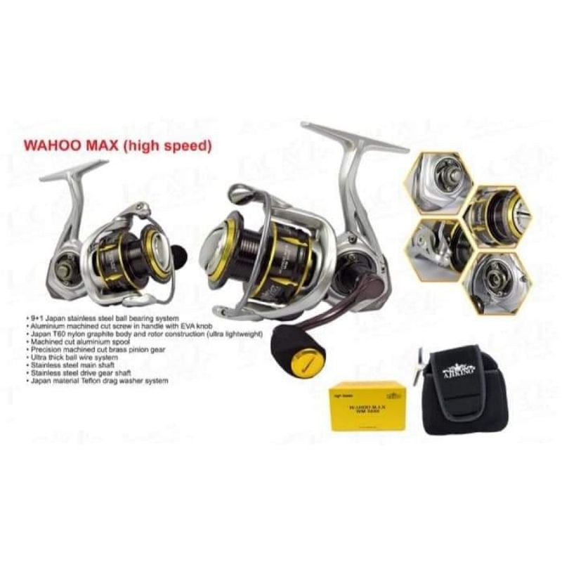 Reel AJIKING WAHOO MAX HIGH SPEED WM 2500