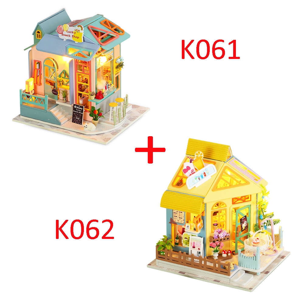 Bundle Miniature Dollhouse 3D Unik dan Lucu CafeShop Rakit Sendiri