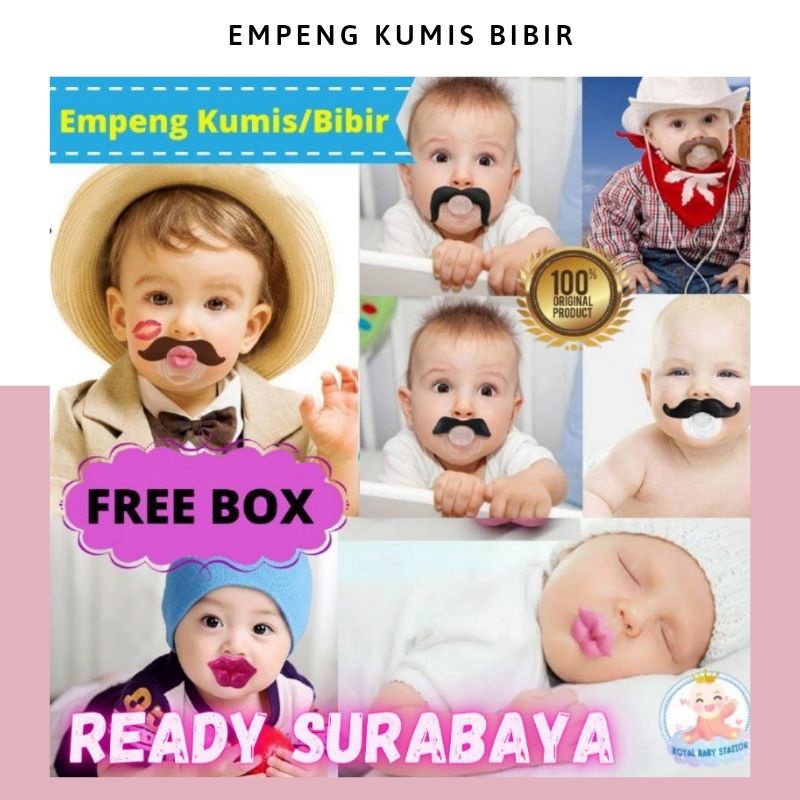 Dot Empeng Bayi Kumis dan Bibir Original Lucu