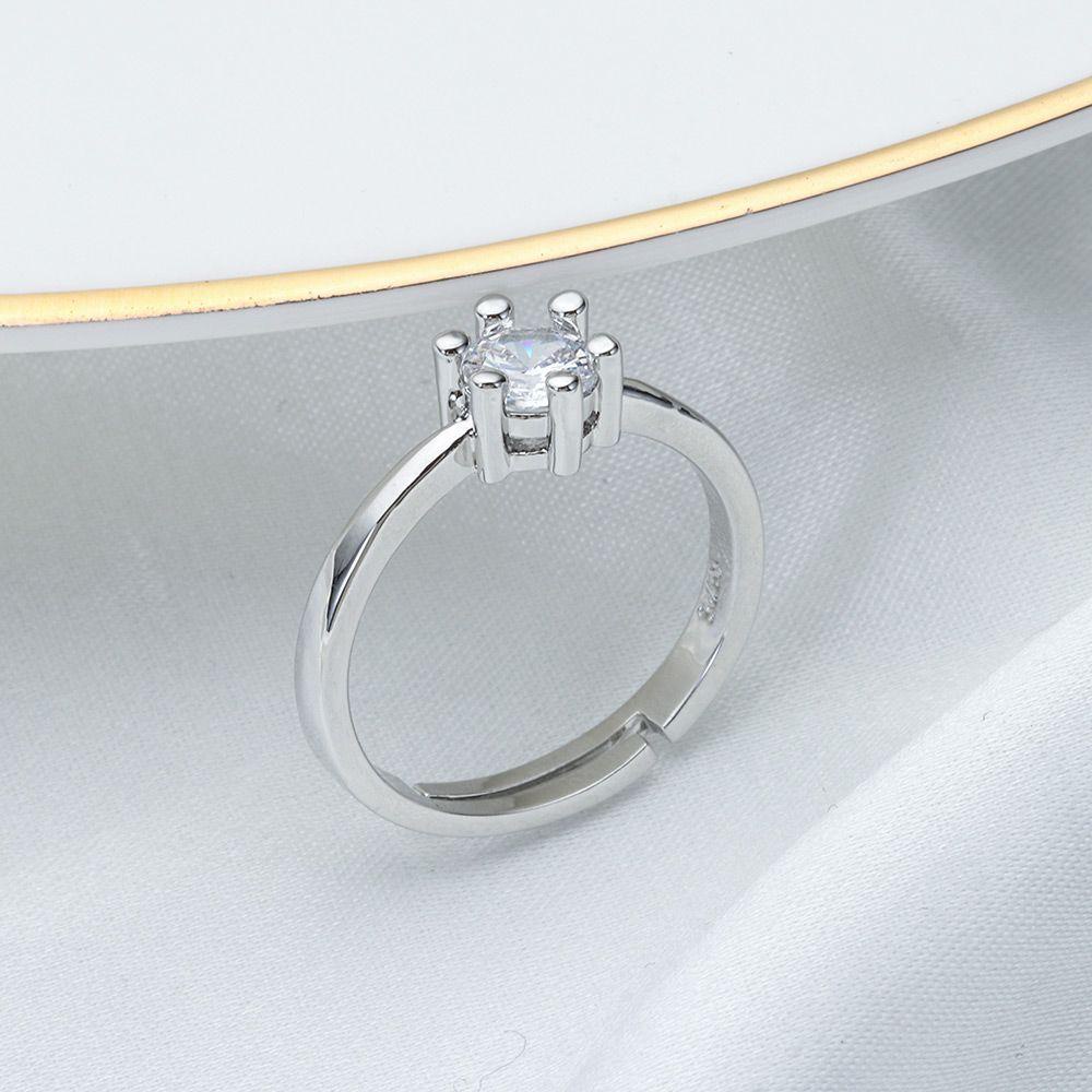 Cincin Mahkota LILY New Silver Unik Love Wanita Hias Berlian