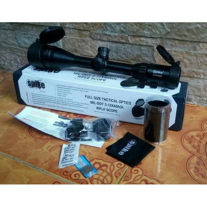 TELESKOP / TEROPONG SPIKE 3-12x40 AOL RGB