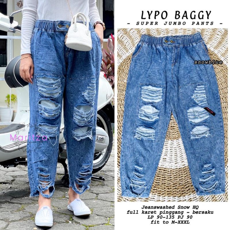 lypo baggy super jumbo pants celana jeans by maritza