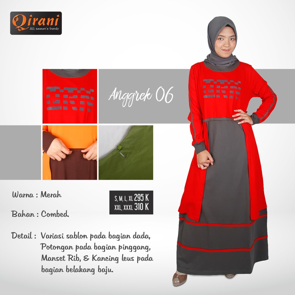 QIRANI Gamis Daily Anggrek 06 Dress Muslim Original