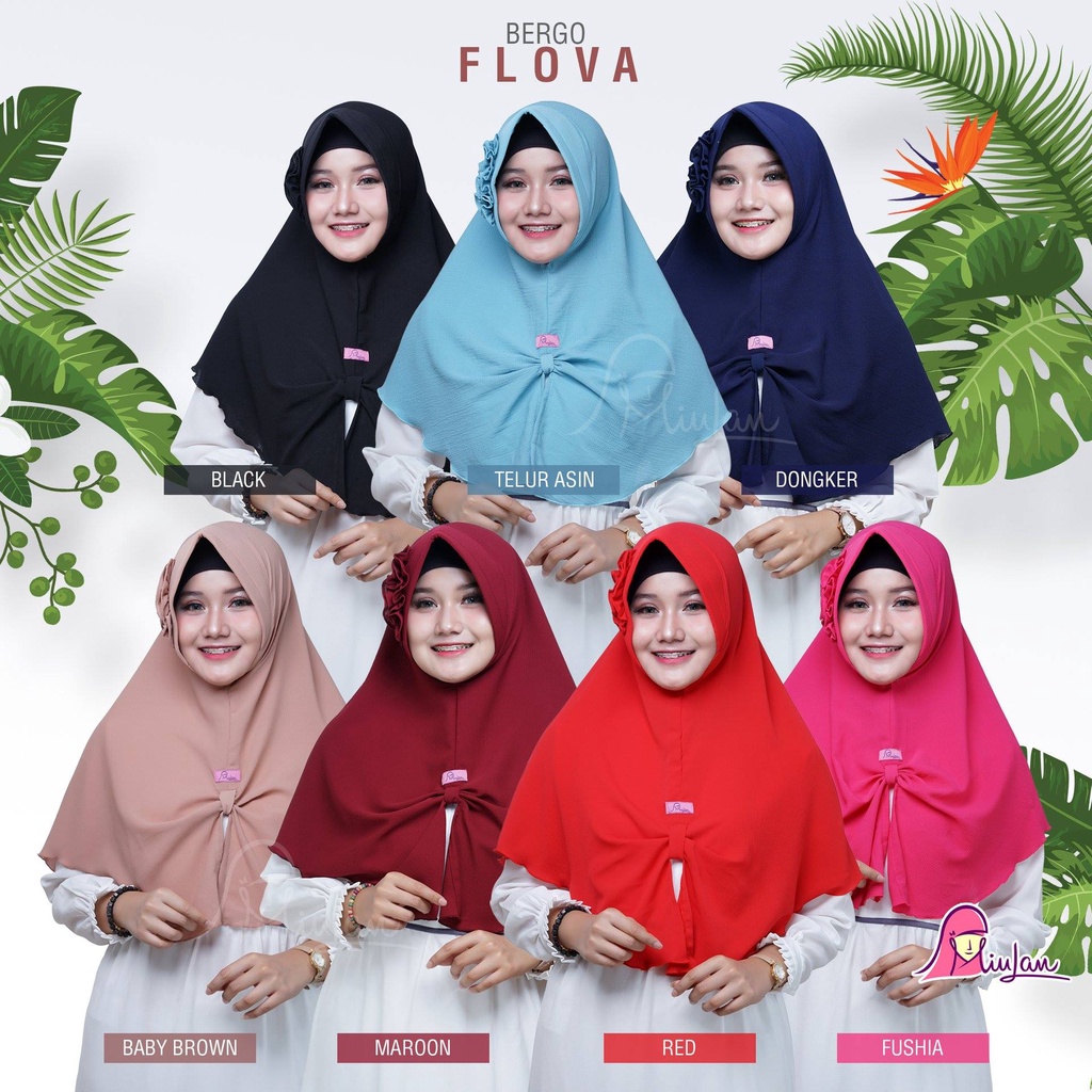 Bergo Flova Miulan | Jilbab Simpel | Jilbab Adem | Grosir Jilbab Miulan | Grosir Jilbab Murah