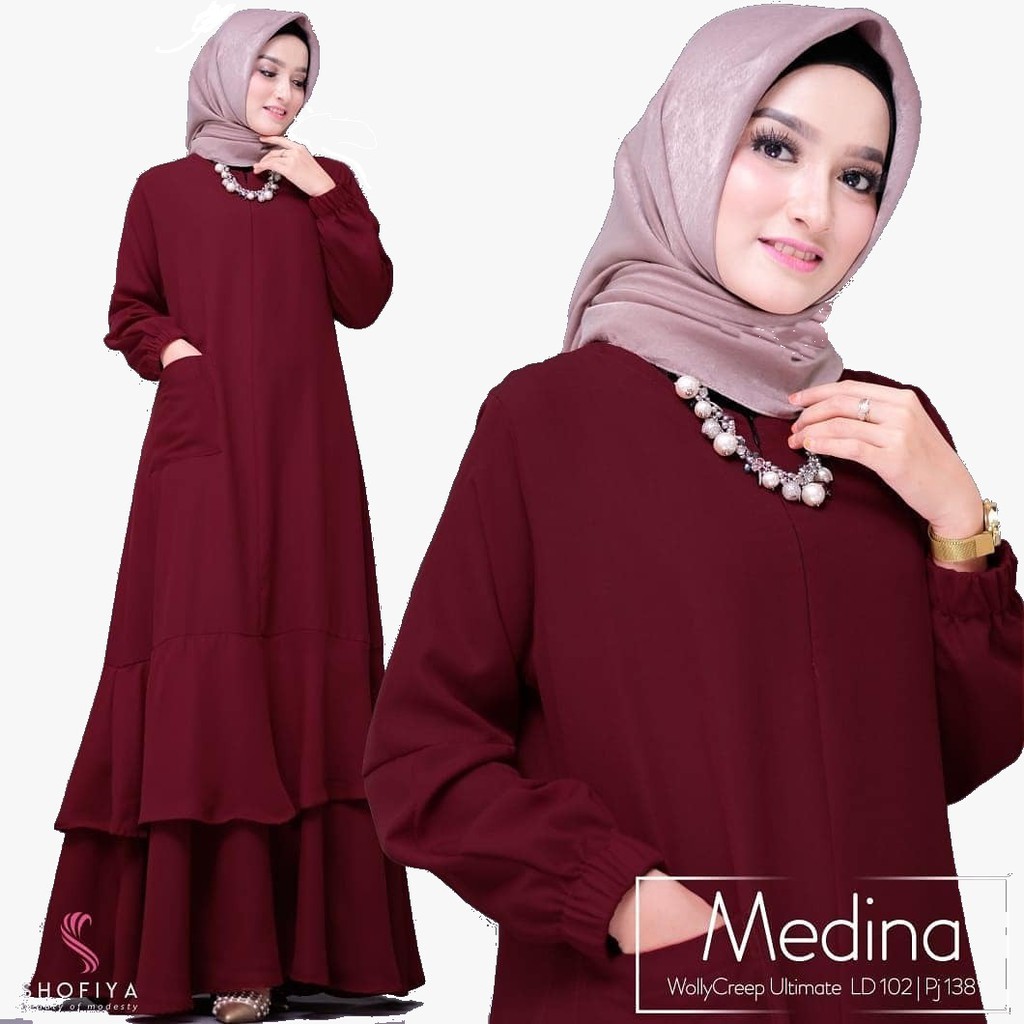  GAMIS SYAR I MEDINA WOlfIS PREMIUM MURAH 520 Shopee 