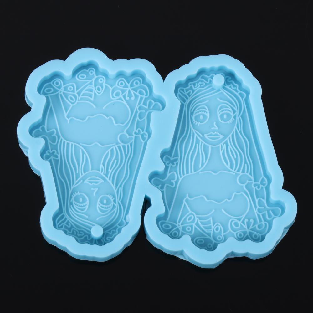 Solighter Anting Cetakan Resin Handmade Membuat Perhiasan Alat Menjuntai Kristal Resin Silicone Mold