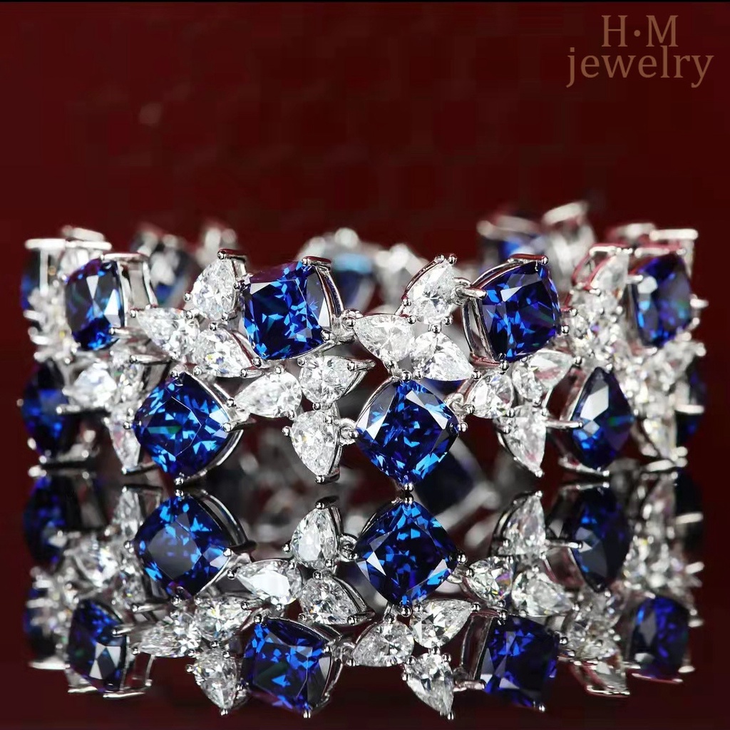 Gelang Desain Bintang Ruby Warna Biru