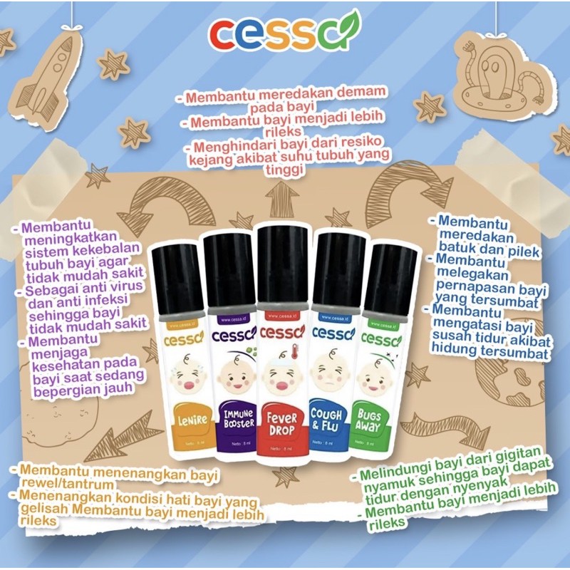 Cessa Essential Oil / Aromaterapi Bayi - Pereda Batuk | Penurun Demam