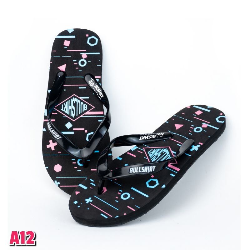 SENDAL DISTRO BULLSHIRT[Gratis Ongkir]/SANDAL JEPIT BANDUNG/ALAS KAKI/SENDAL KARET