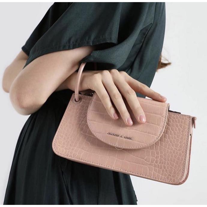 Tas CK Charles n Keith Bag Original 515 Clutch Croco