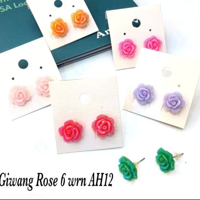Anting / giwang bunga rose