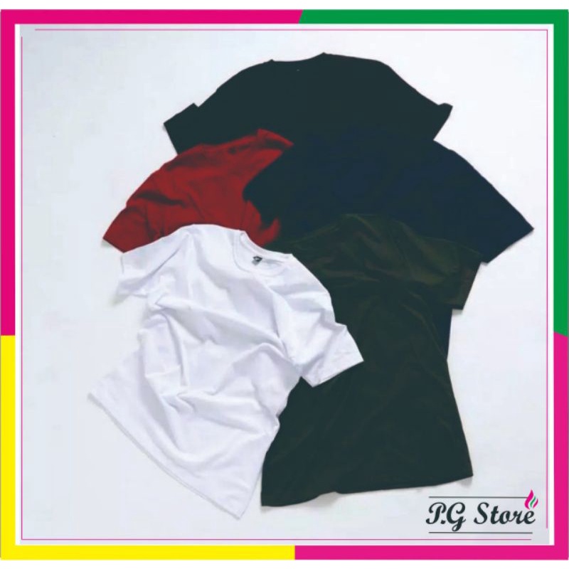 KAOS POLOS PRIA LENGAN PENDEK CATTUN COMBED 30S