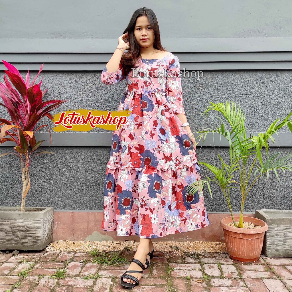 Dress Long Lily Flow Ruffle