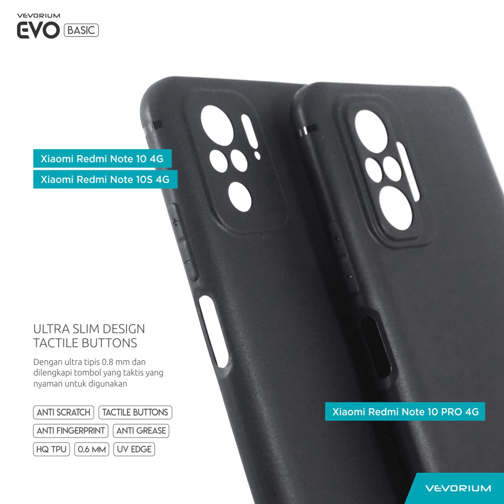 VEVORIUM EVO BASIC Xiaomi Redmi Note 10 4G 10S 4G 10 PRO 4G Soft Case Softcase