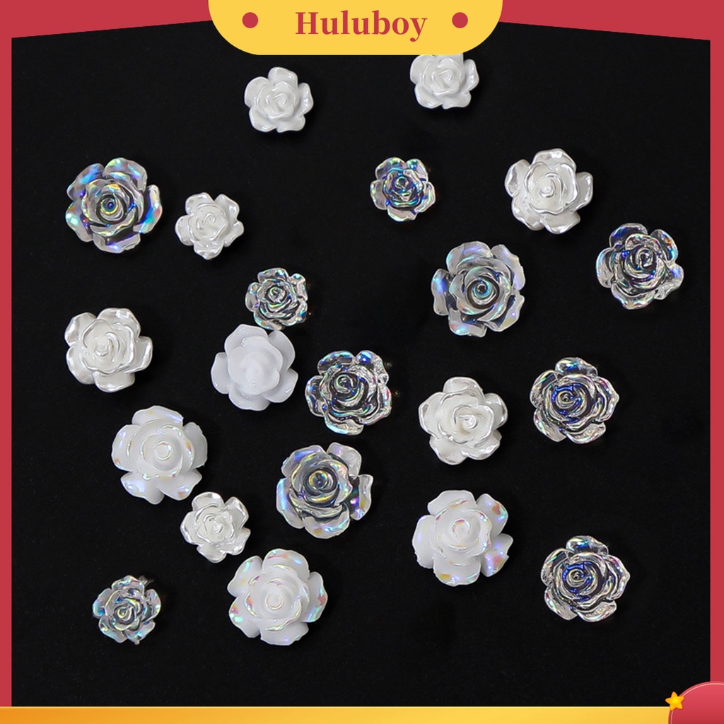 Huluboy Huluboy♡ 1 Kotak Ornamen Bunga Mini Efek Glitter Tidak Pudar Tiga Dimensi Untuk Dekorasi Kuku Wanita