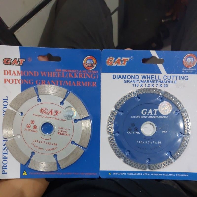 Diamond Whell GAT Kering Turbo / DW GAAT Biru Turbo Kering / Mata Gerinda Potong Granit Terlaris / M